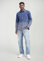 True Religion Men Blue Printed Regular Fit Shirt