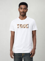 True Religion Men White Solid Regular Fit Pure Cotton T-Shirt