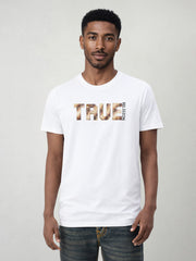 True Religion Men White Solid Regular Fit Pure Cotton T-Shirt