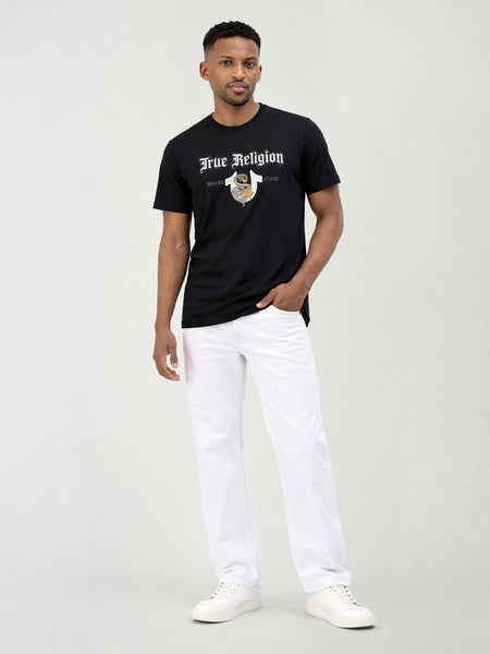 True Religion Men Black Solid Regular Fit T-Shirt