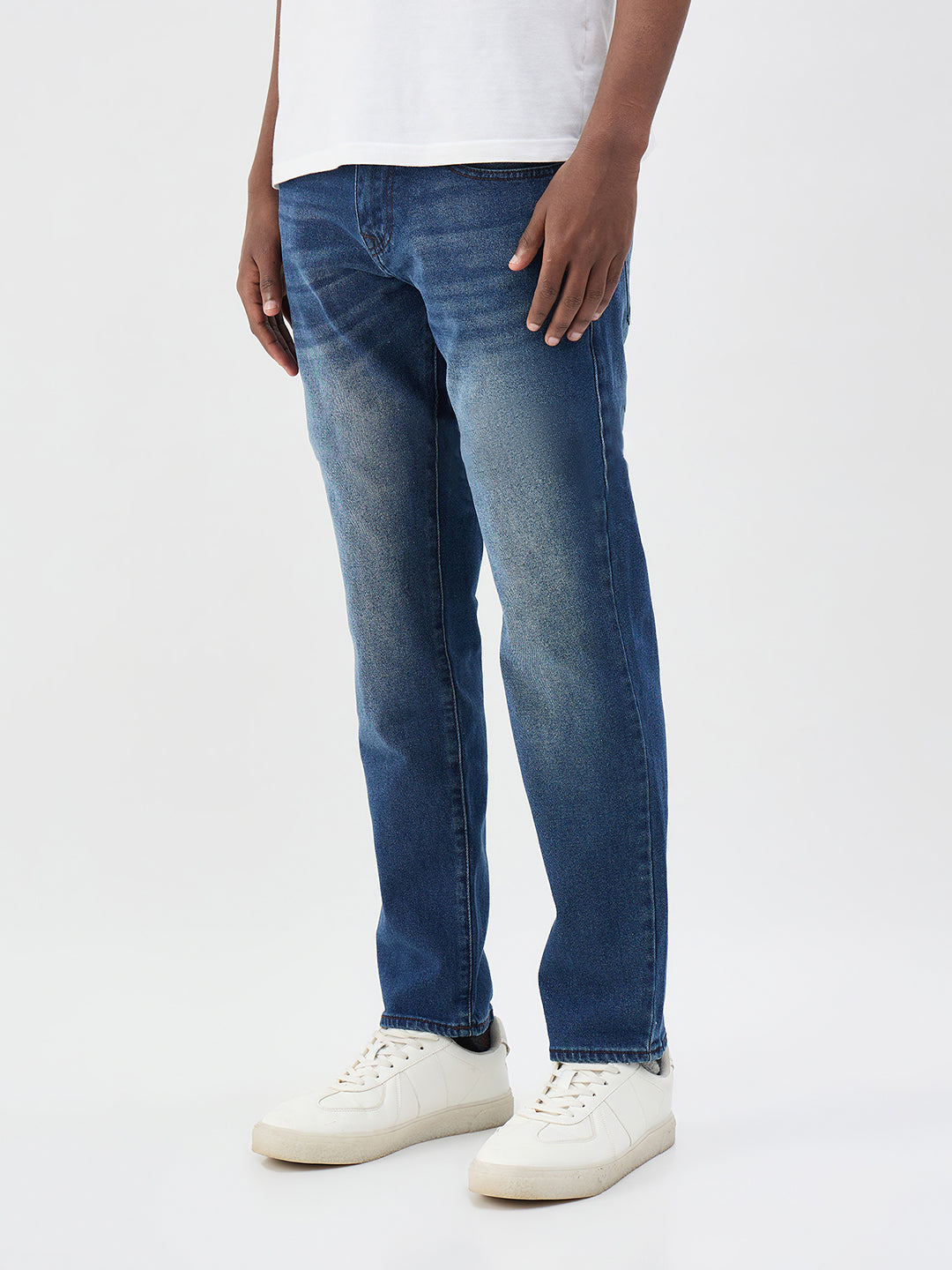 True Religion Men Blue Solid Slim Fit Geno Jeans