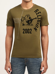True Religion Martini Olive Logo Regular Fit Tshirt