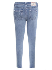 True Religion Womens Super T Halle Super Skinny Fit Blue Mid Rise Jeans