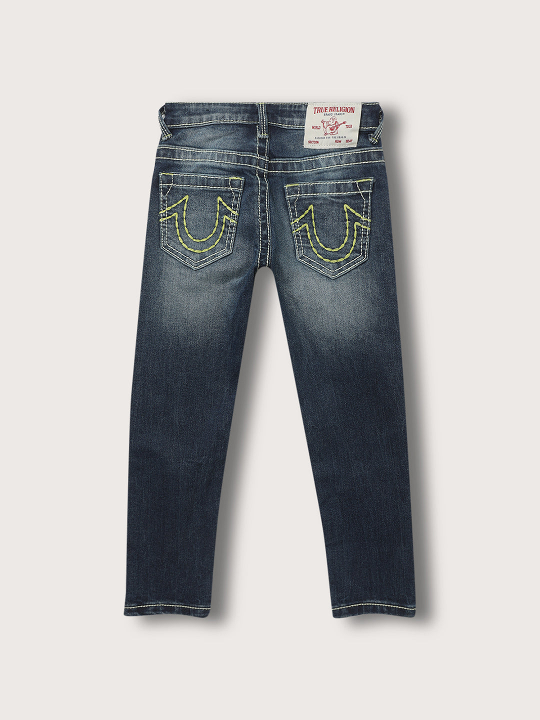 Boys washed effect jeans solid straight fit blue mid rise