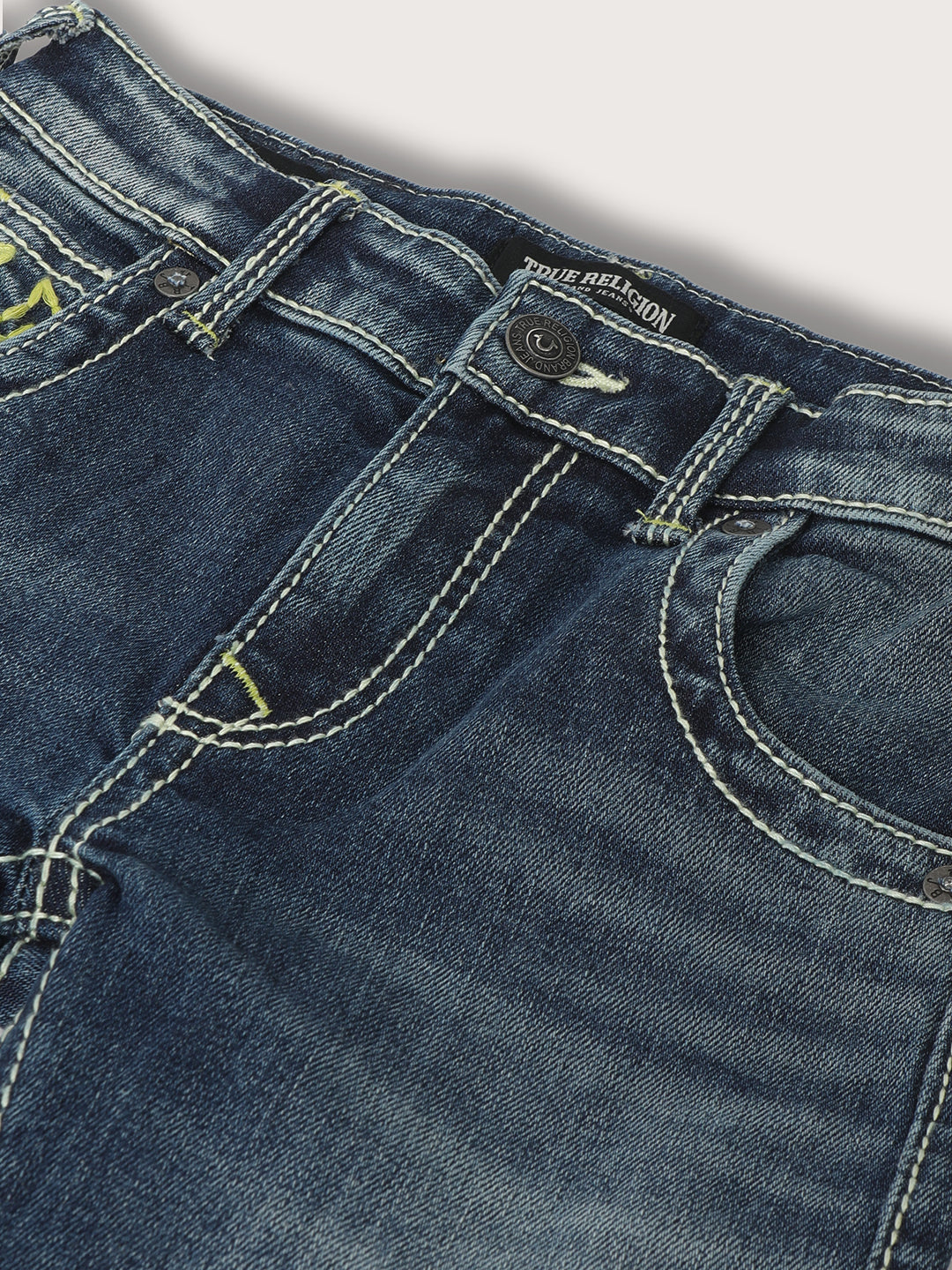 Boys washed effect jeans solid straight fit blue mid rise