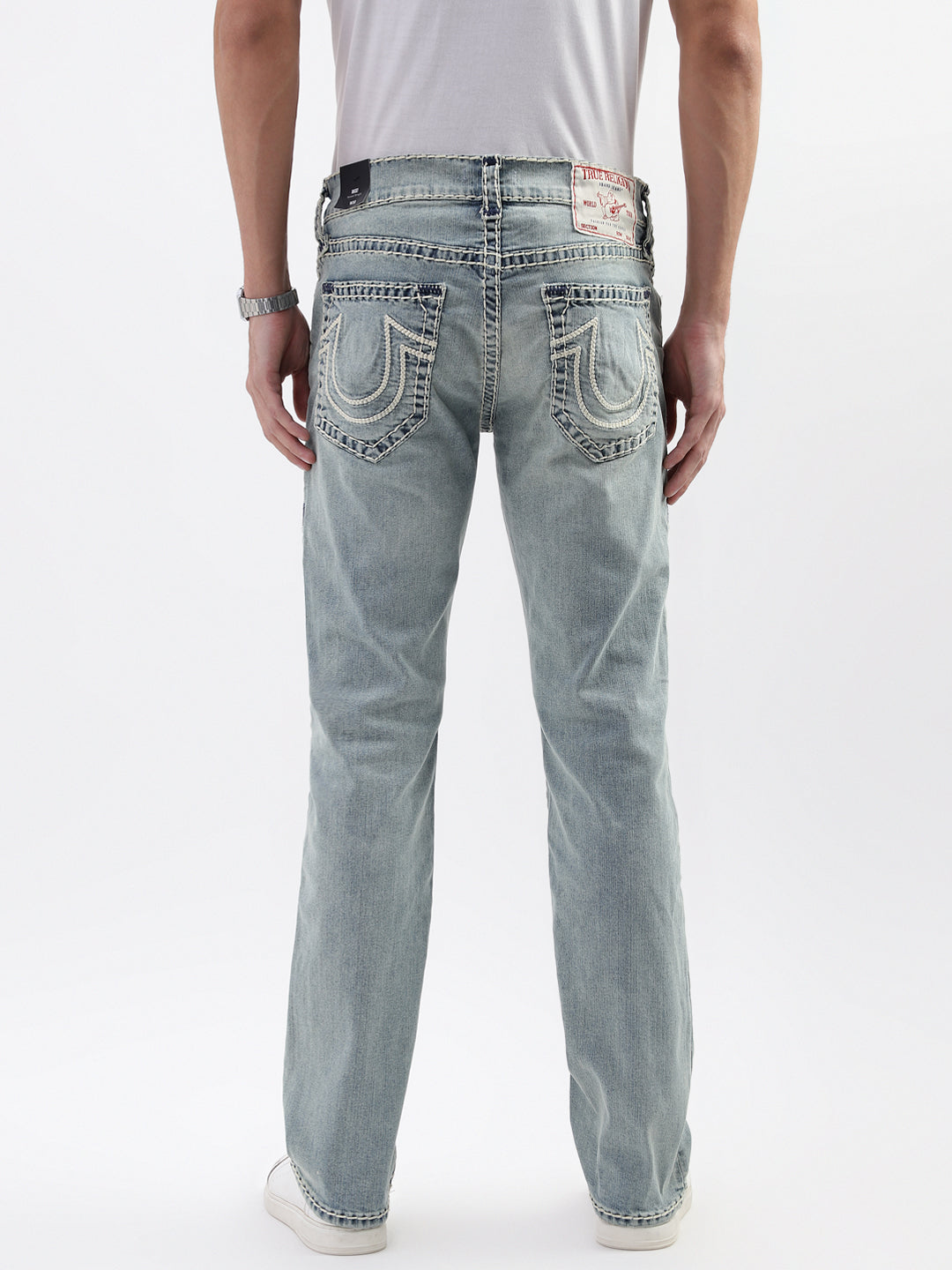 Men super t ricky straight fit light wash jeans