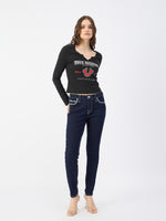 True Religion Womens SN Jennie Skinny Fit Blue Mid Rise Jeans