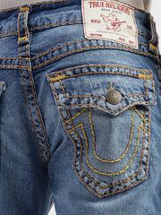 True Religion Men Super T Ricky Straight Fit Medium Wash Jeans
