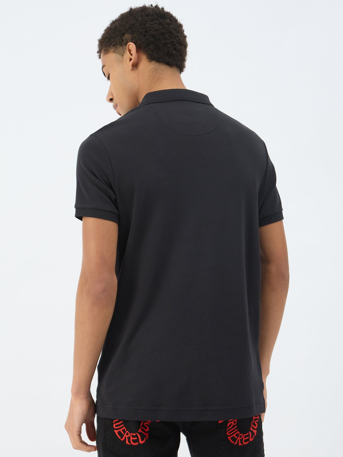 True Religion Men Black Polo Tshirt