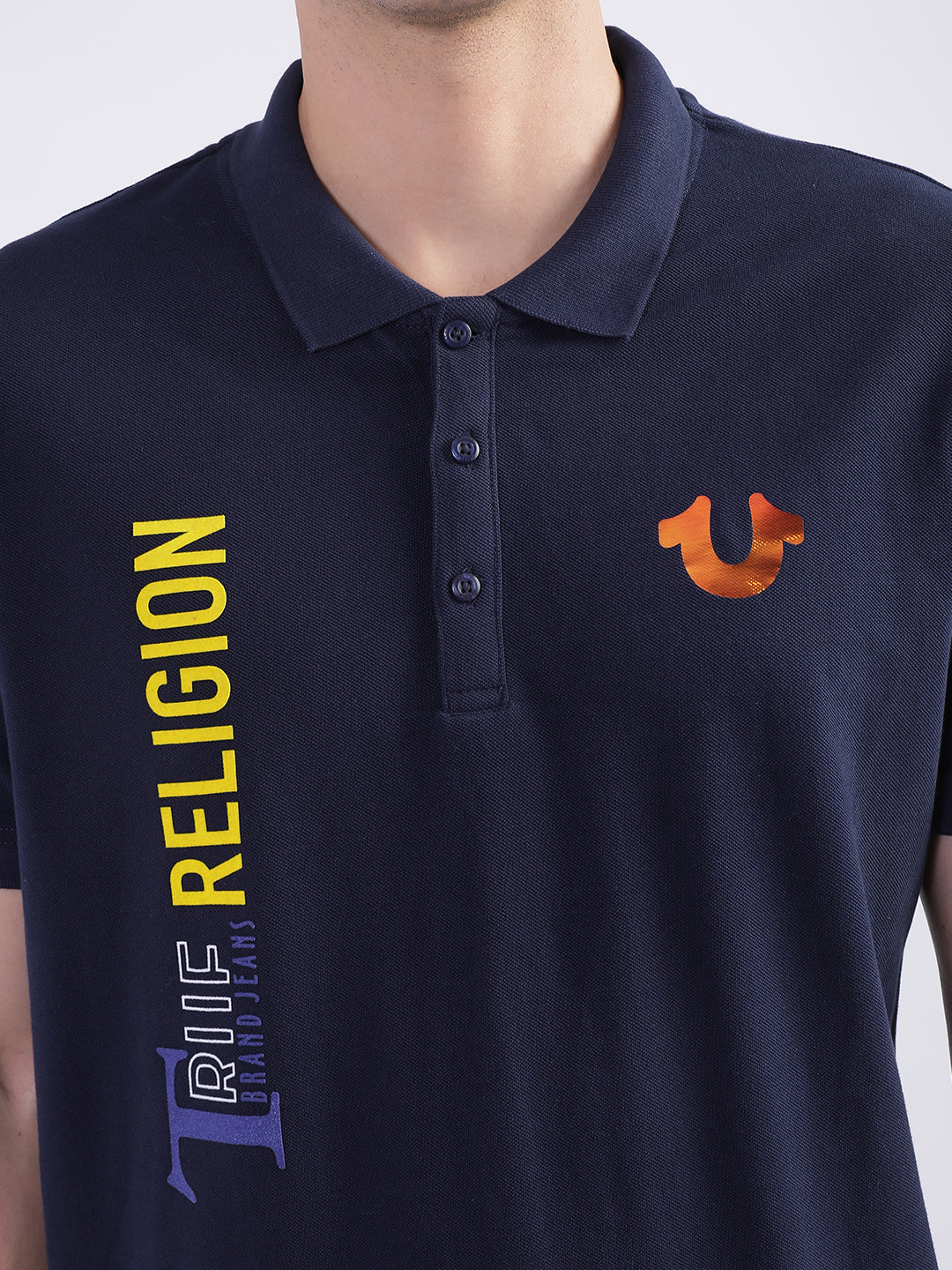 Peacoat fashion logo regular fit polo tshirt