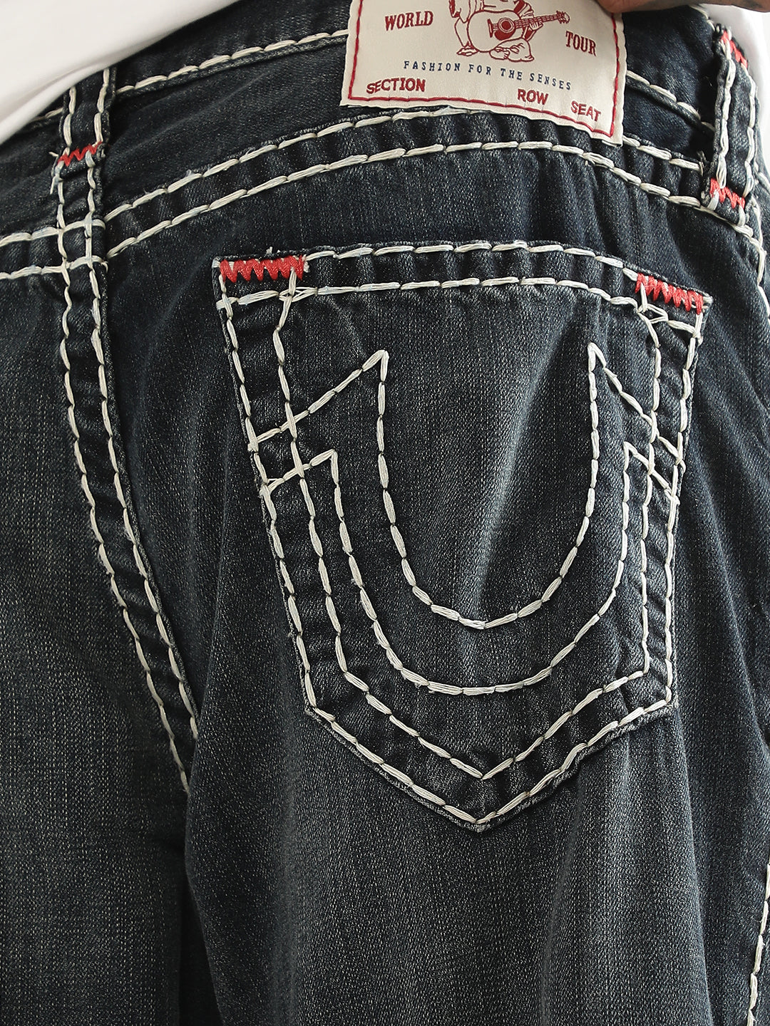 Men super t ricky straight fit dark wash jeans