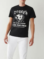 True Religion Black Fashion Logo Regular Fit Tshirt