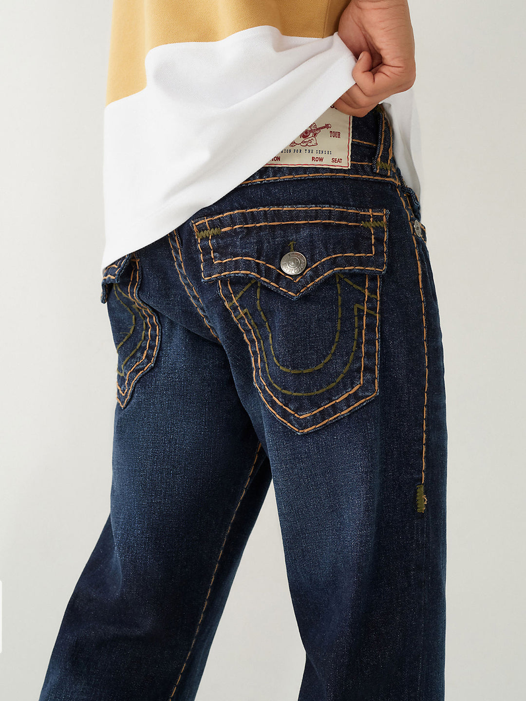 Men super t ricky straight fit dark wash jeans