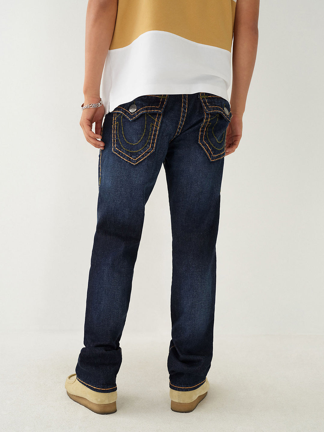 Men super t ricky straight fit dark wash jeans