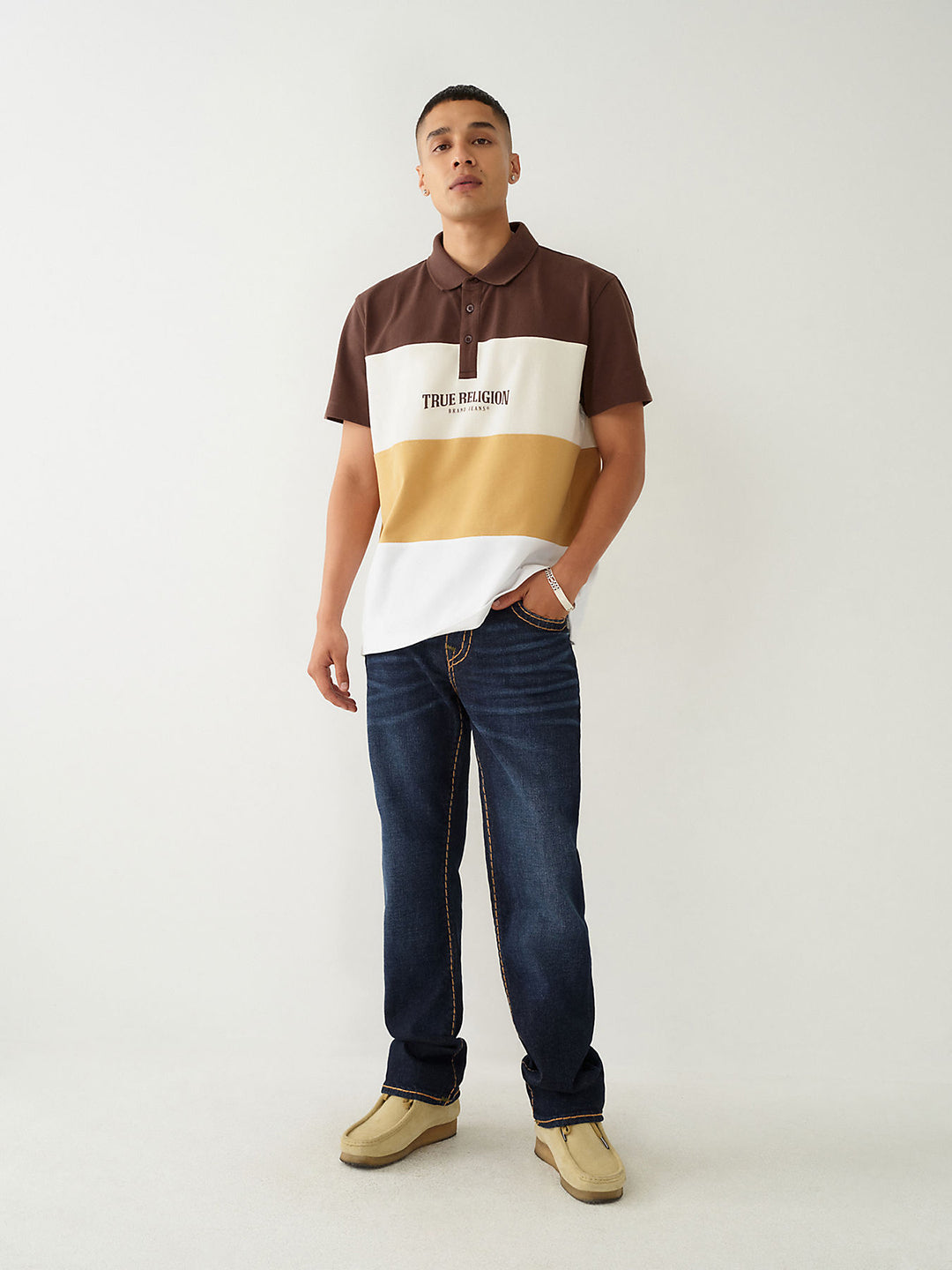 Men super t ricky straight fit dark wash jeans