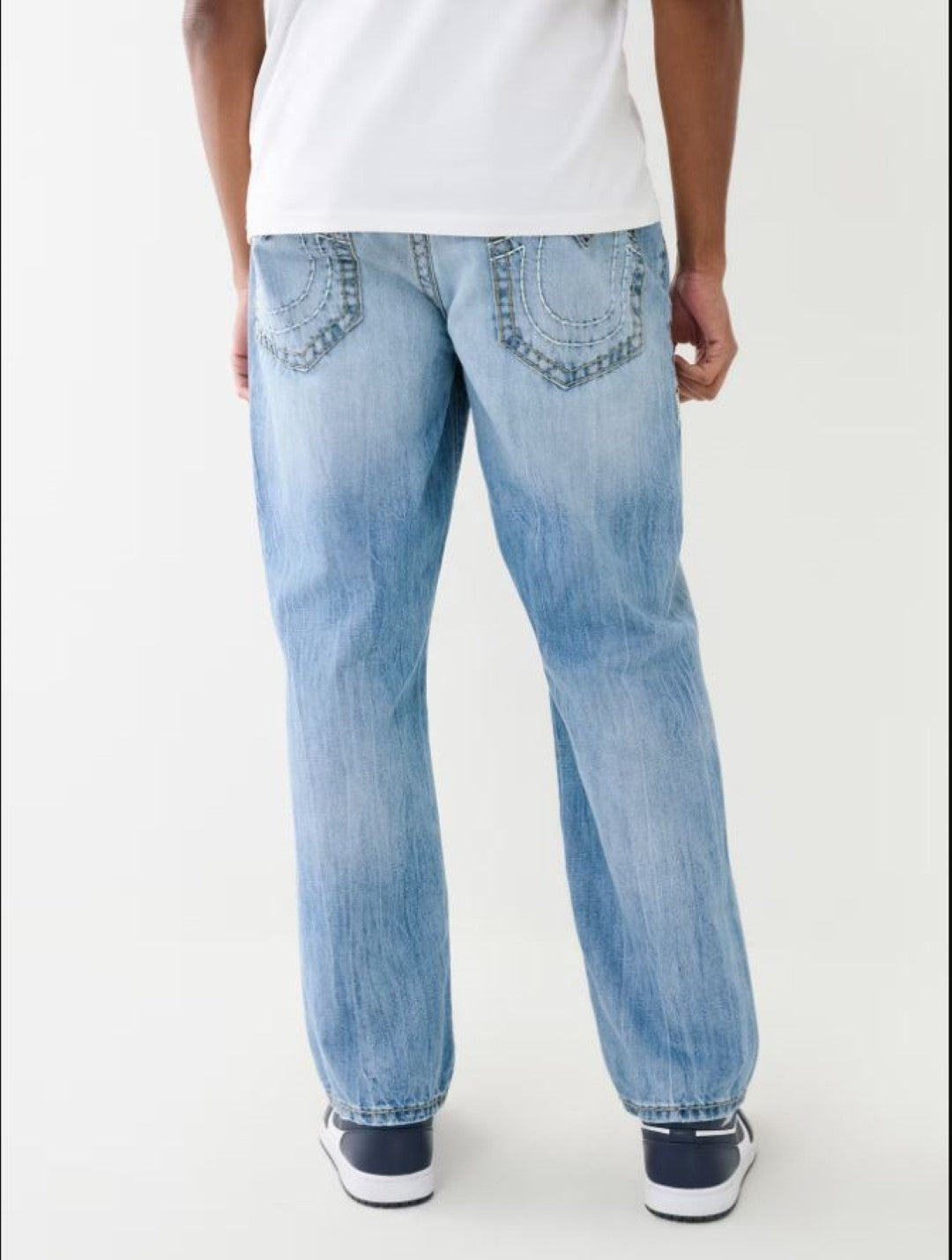 Men super t bobby straight oversized fit light wash jeans