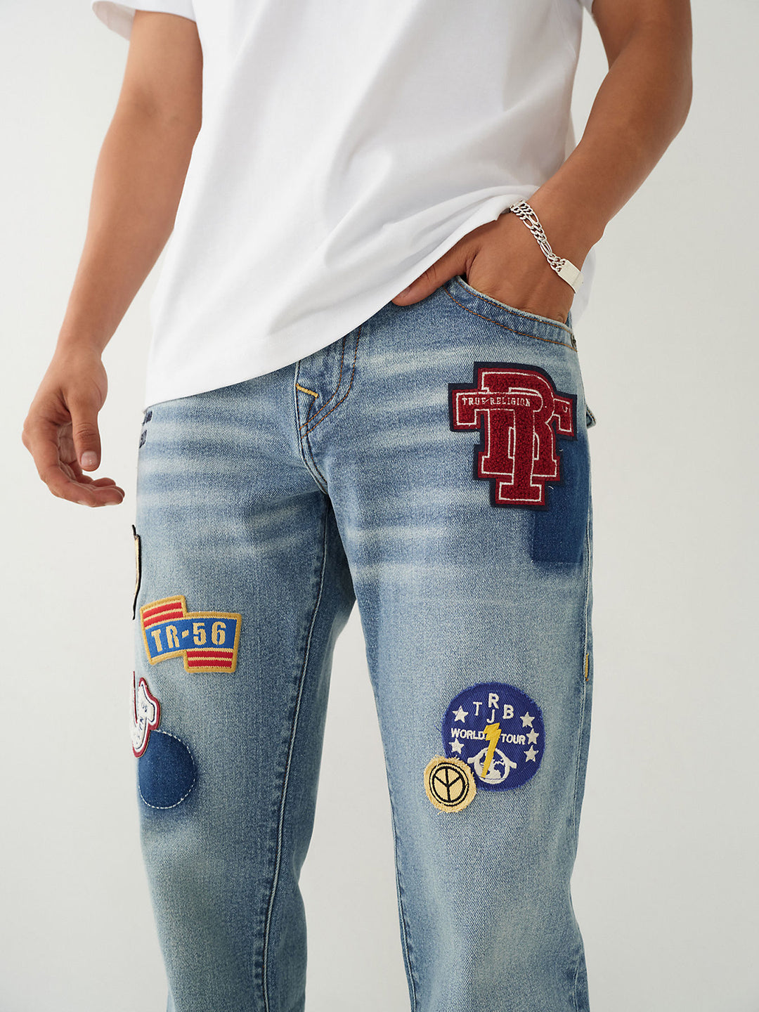 True Religion Men Solid Skinny Fit Jeans