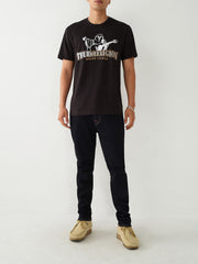 True Religion Black Fashion Logo Regular Fit Tshirt