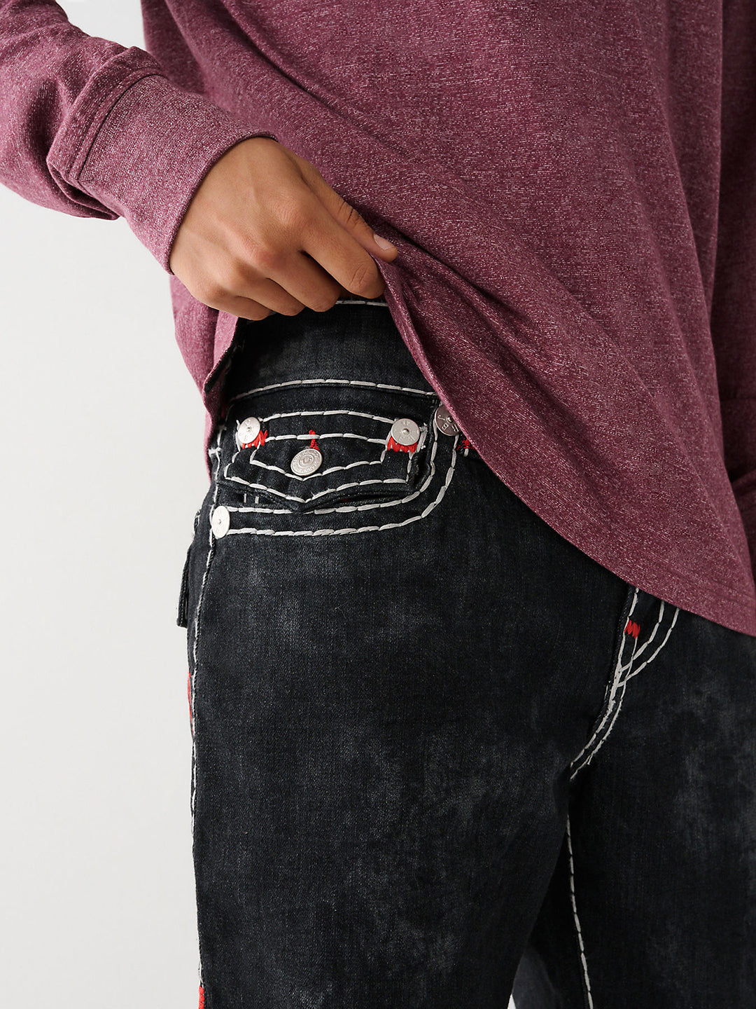 True Religion Men Solid Skinny Fit Jeans