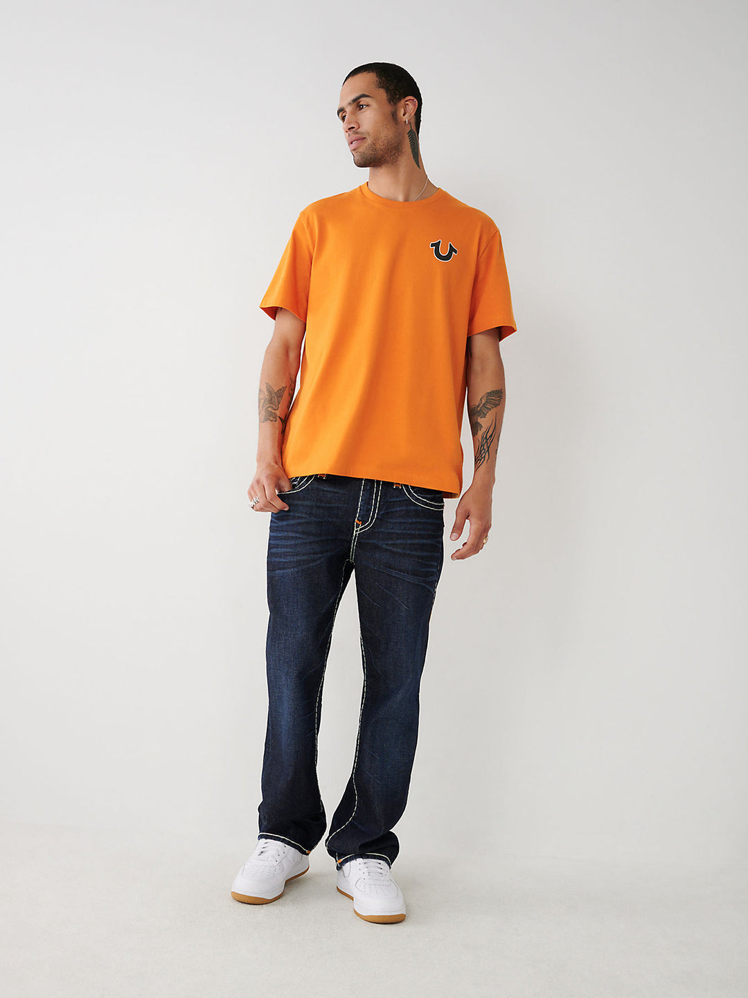 True Religion Men Solid Regular Fit Jeans