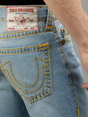 True Religion Men Super T Rocco Straight Fit Light Wash Jeans