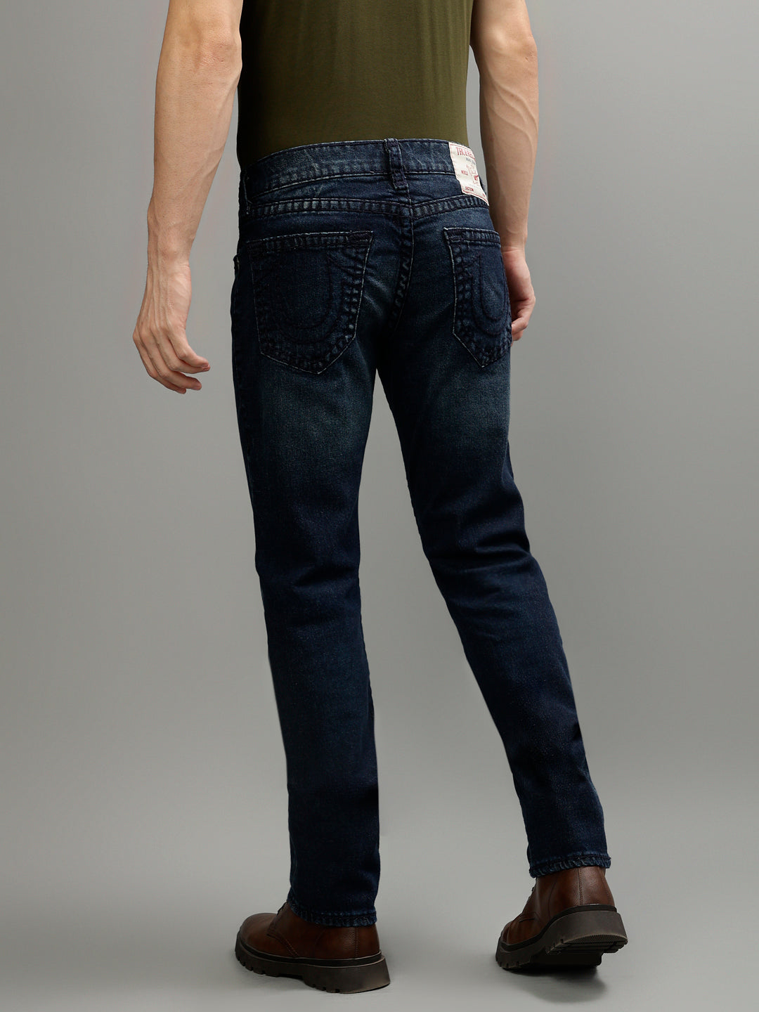 Men super t geno skinny fit dark wash jeans