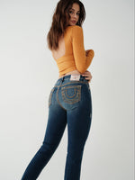 True Religion Women Blue Mid-Rise Skinny Fit Jeans