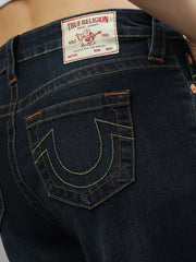 True Religion Womens Super T Billie Straight Fit Blue Mid Rise Jeans