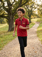 True Religion Red Cotton Boys Polo T shirt