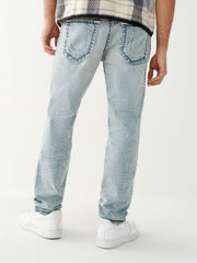 True Religion Mens Super T Rocco Slim Fit Blue Mid Rise Jeans
