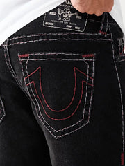 True Religion Men Super T Ricky Straight Fit Mid Rise Jeans