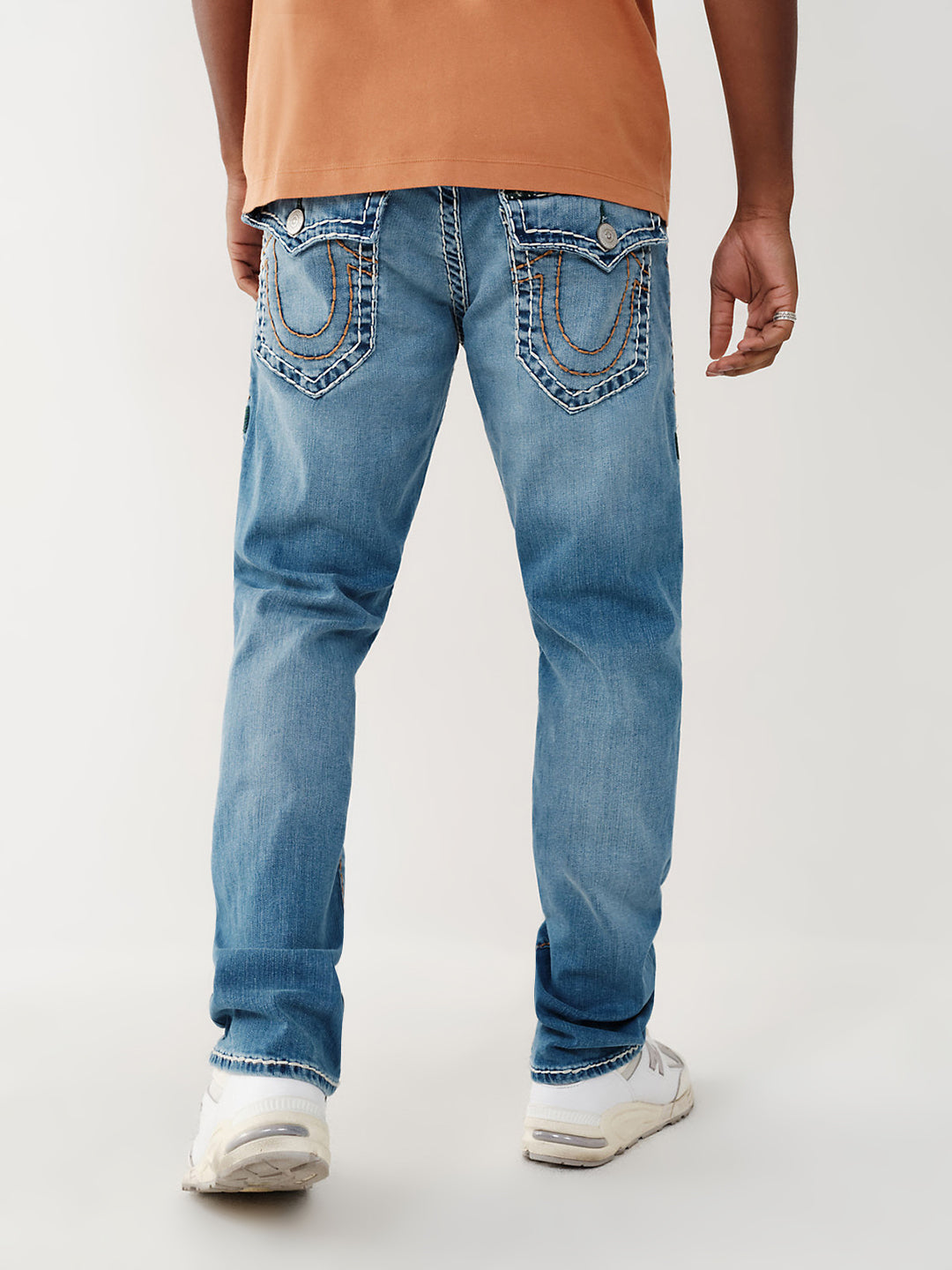 Men super t ricky straight fit light wash jeans