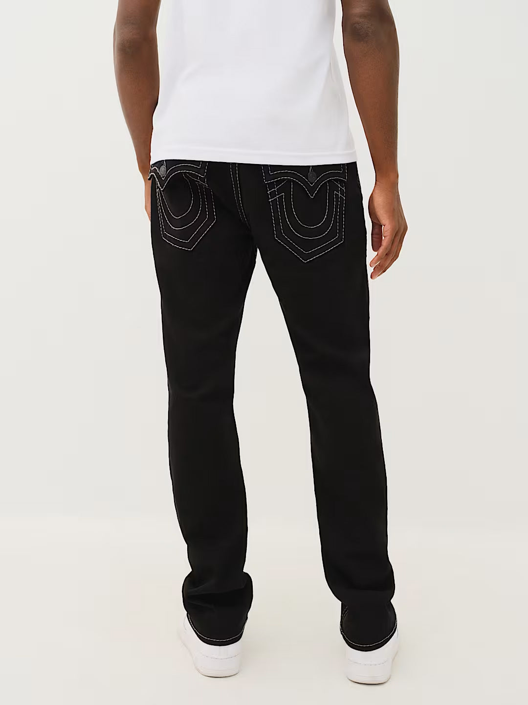 Men black ricky big t straight fit jeans